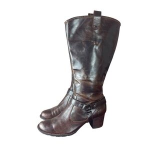 Born Dark Brown Heeled Boots